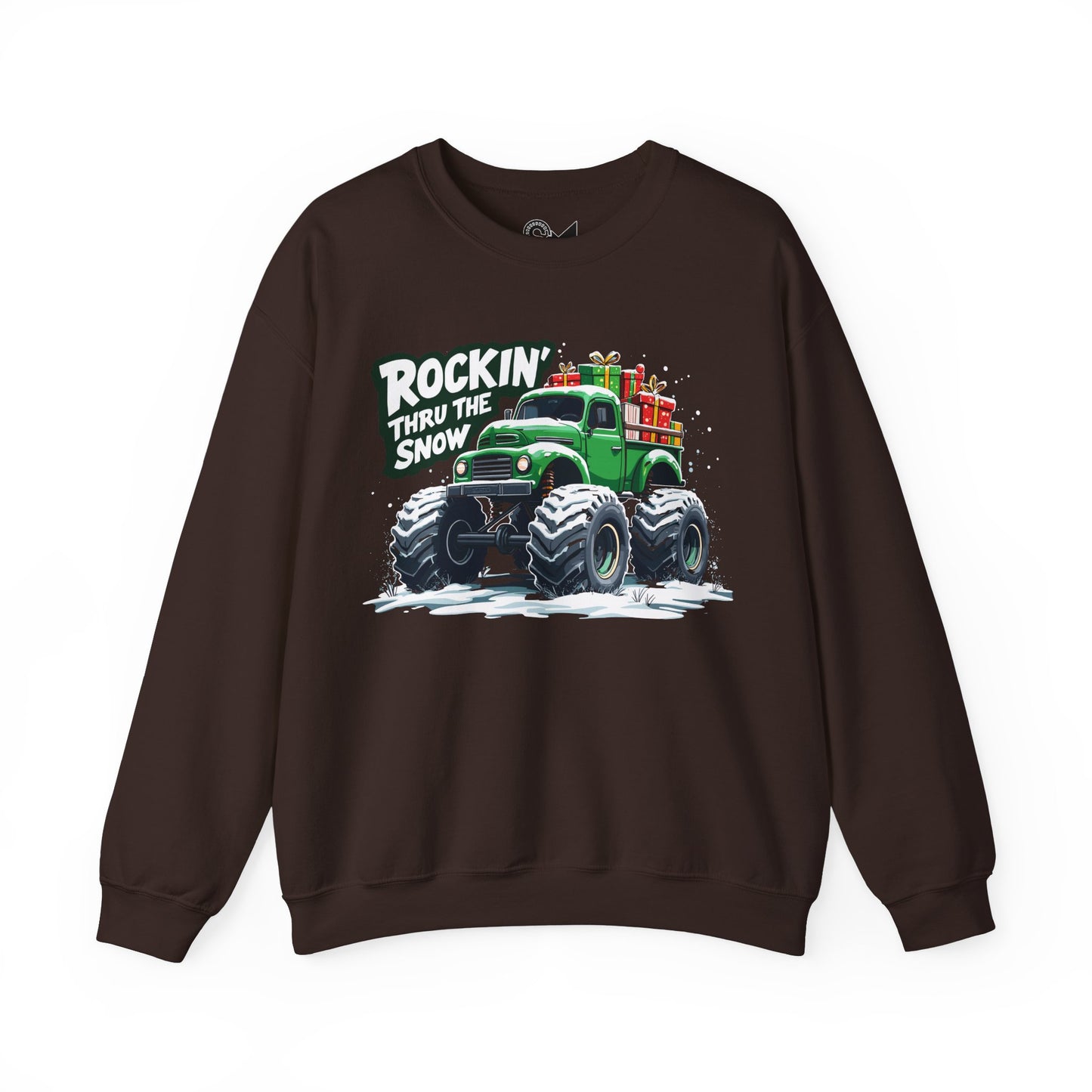 ROCKIN' THRU THE SNOW Unisex Heavy Blend™ Crewneck Sweatshirt - StyleMZ