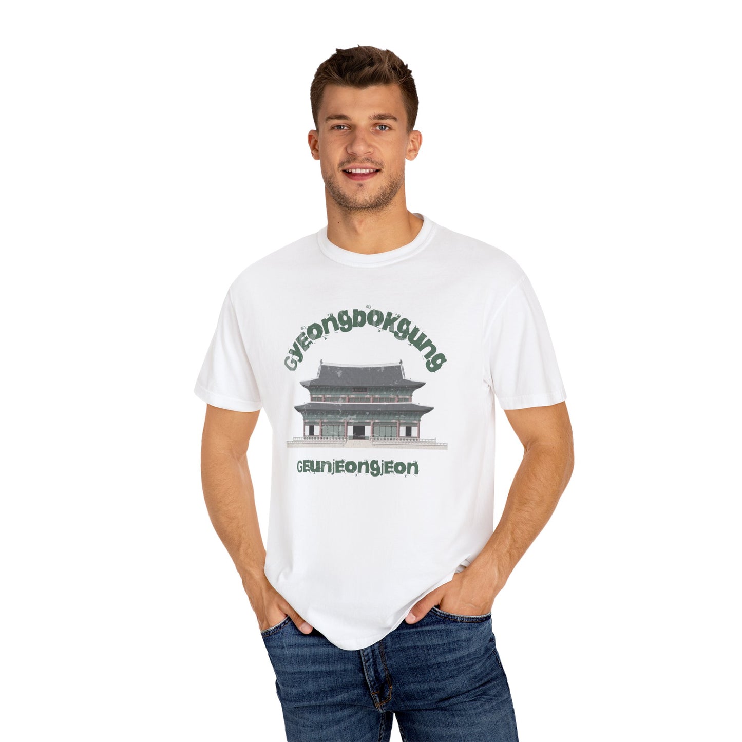 Gyeongbokgung Geunjeongjeonjeon Unisex Garment-Dyed T-shirt  - Korea  - StyleMZ