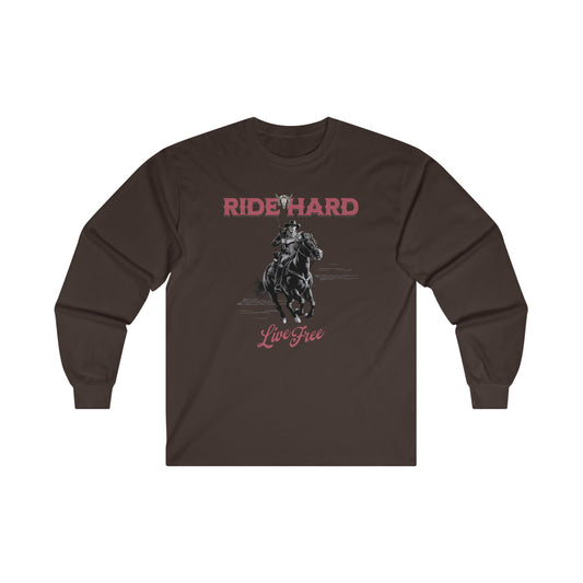 Korea -  Ride hard Unisex Ultra Cotton Long Sleeve Tee  - StyleMZ