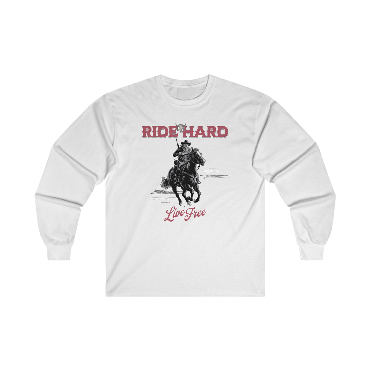 Korea -  Ride hard Unisex Ultra Cotton Long Sleeve Tee  - StyleMZ