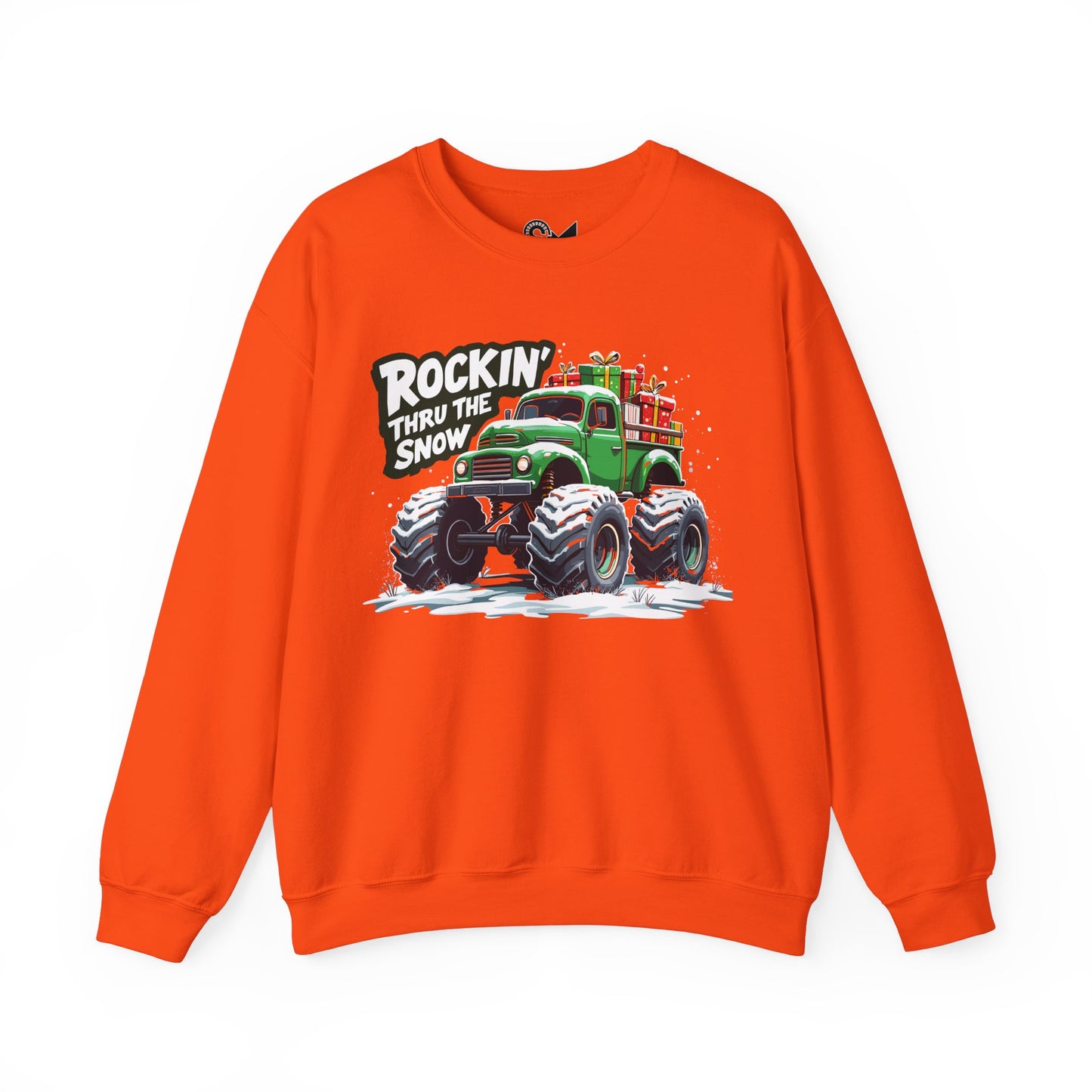 ROCKIN' THRU THE SNOW Unisex Heavy Blend™ Crewneck Sweatshirt - StyleMZ