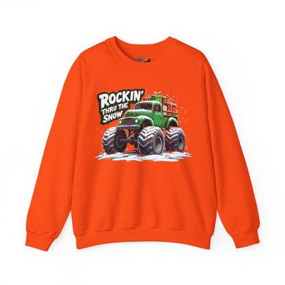 ROCKIN' THRU THE SNOW Unisex Heavy Blend™ Crewneck Sweatshirt - StyleMZ