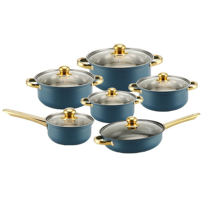 AllinOne Stainless Steel Cookware Set with Clear Lids Upgrade