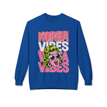 Korea -  Korea Vibes Unisex Midweight Softstyle Fleece Crewneck Sweatshirt  - StyleMZ