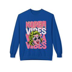 Corea - Sudadera unisex de cuello redondo de polar suave y de peso medio Korea Vibes - StyleMZ 