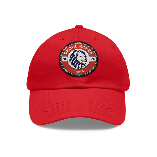 Korea - Seoul Korea Lions Hat with Leather Patch (Round) - StyleMZ - Stylemz