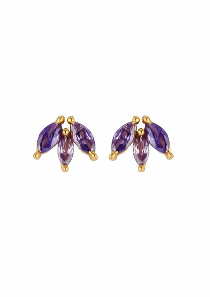 Fontana Earrings - 18K Gold-Plated with Zirconia Stones