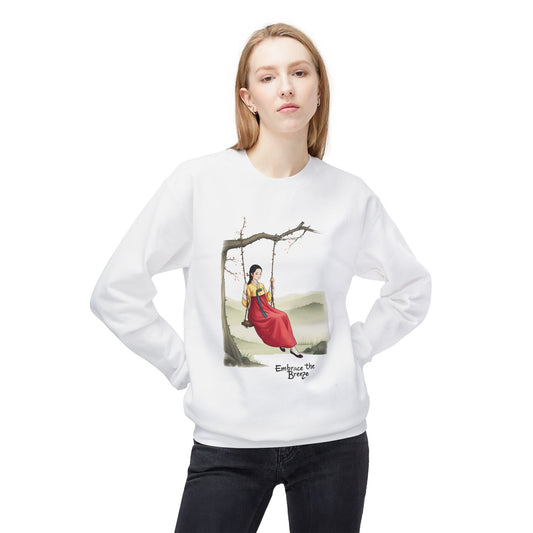 Korea -  Embrace the Breeze Unisex Midweight Softstyle Fleece Crewneck Sweatshirt  - StyleMZ