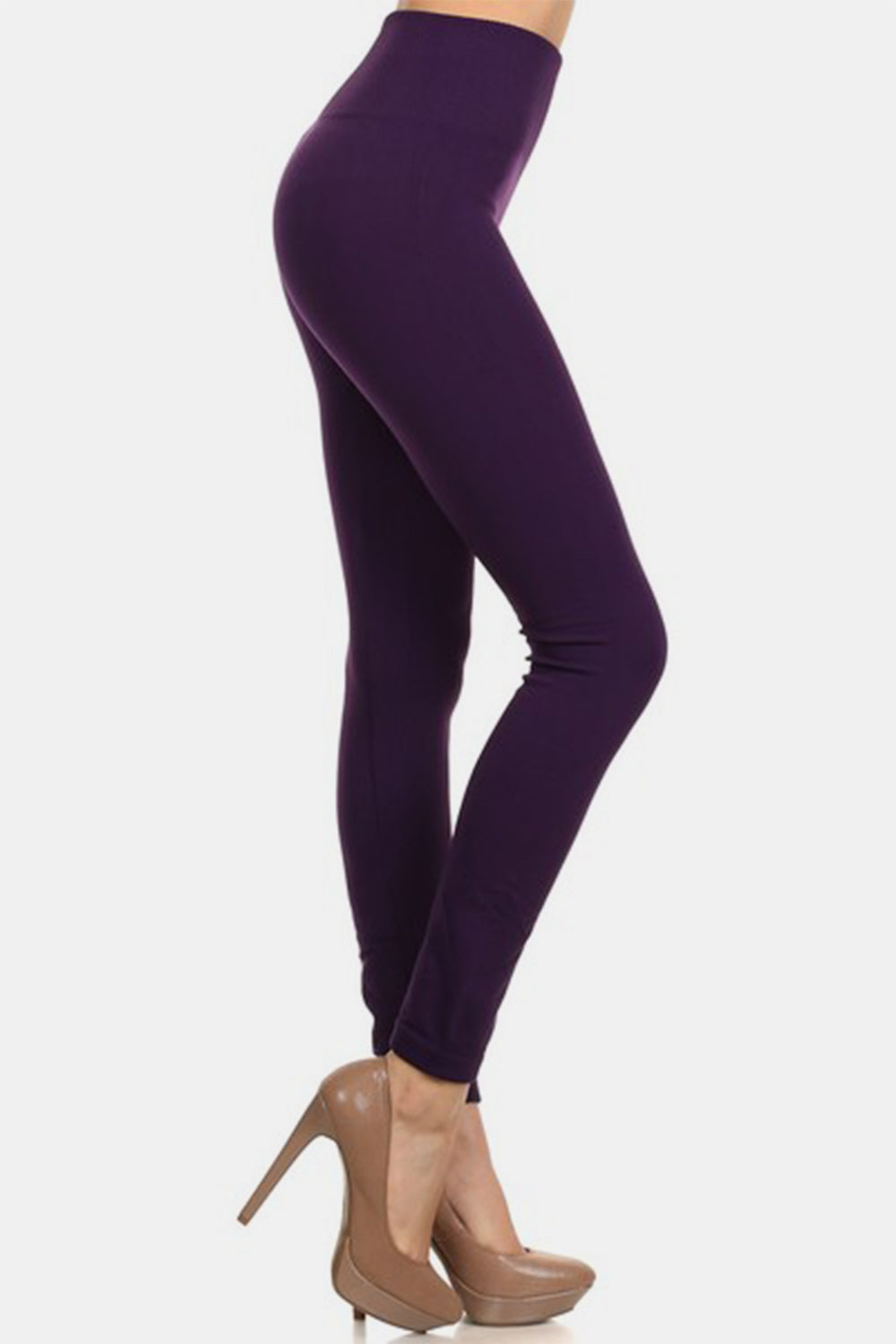 Yelete Seamless High Waist Fleece Leggings for Comfort