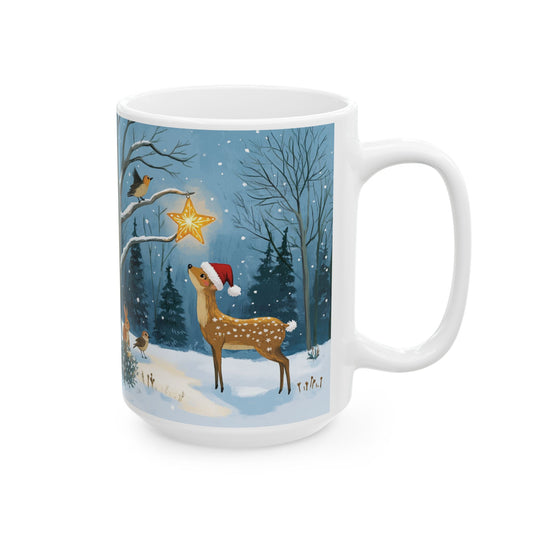 StyleMZ - Taza de cerámica con el mensaje "Serene Winter" (11 oz, 15 oz) - StyleMZ 