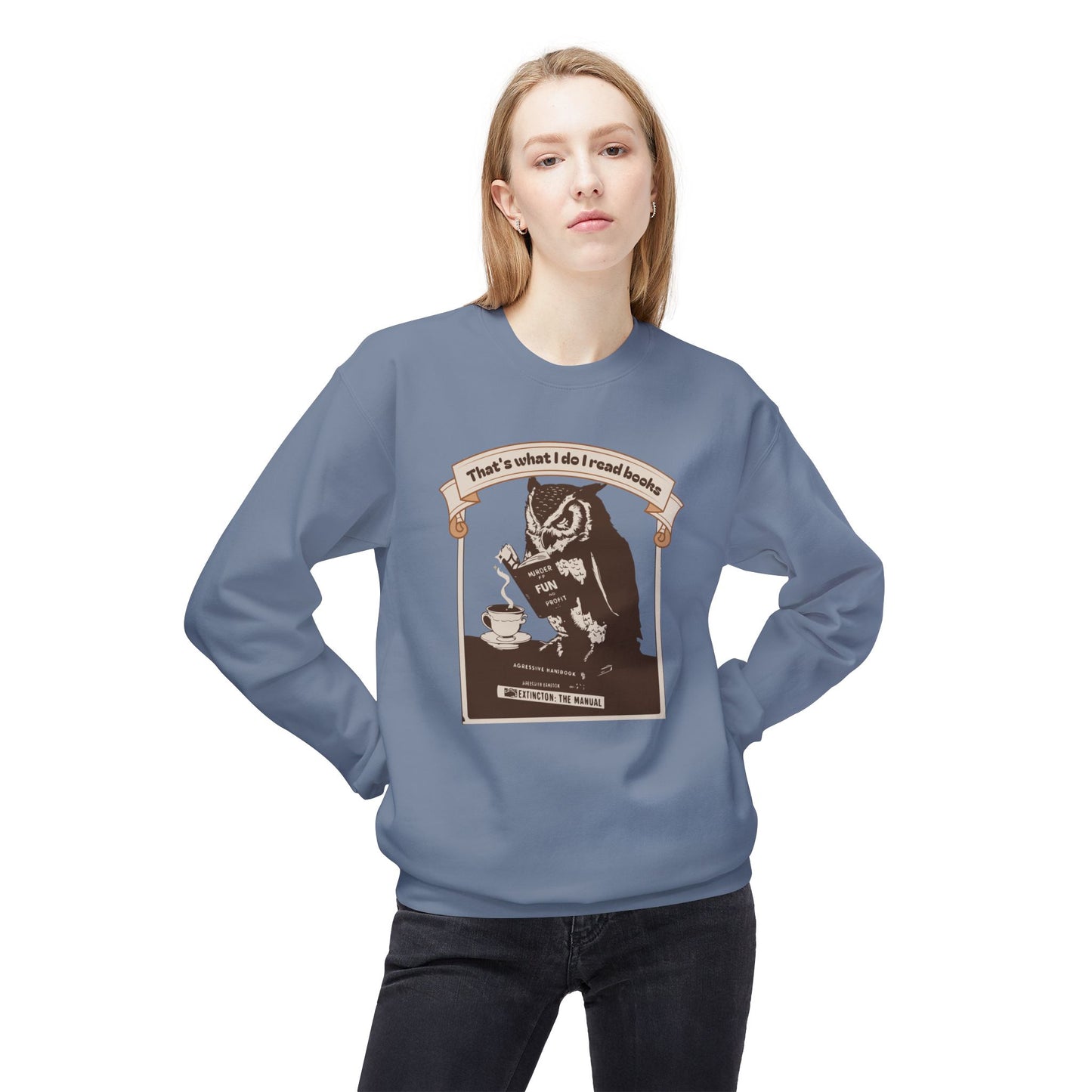 Korea -  I read books Unisex Midweight Softstyle Fleece Crewneck Sweatshirt  - StyleMZ