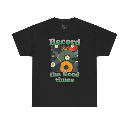 Record the good times Unisex Heavy Cotton Tee - StyleMZ - Stylemz