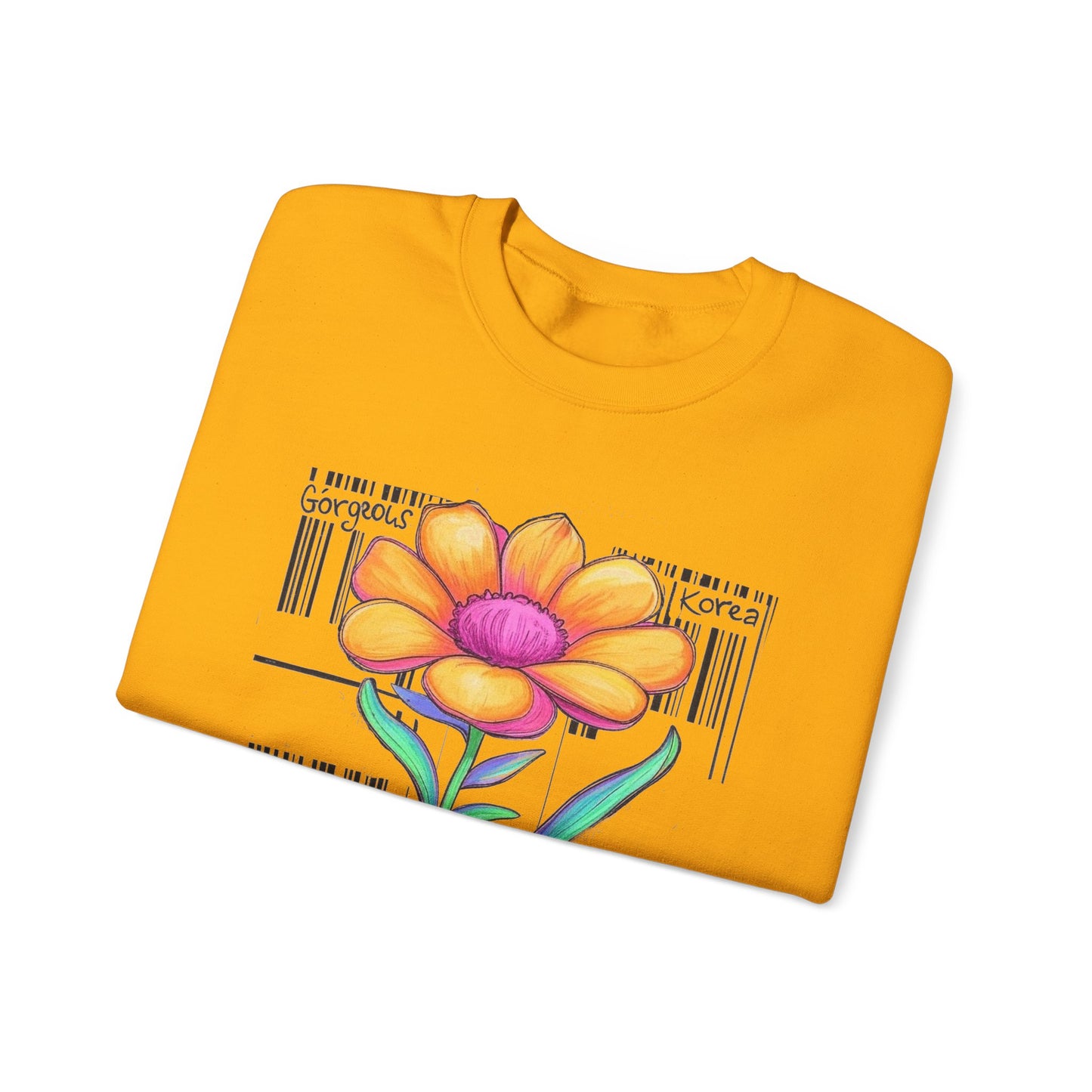 Gorgeous Flower Graphic Sweatshirt Unisex Crewneck All Seasons