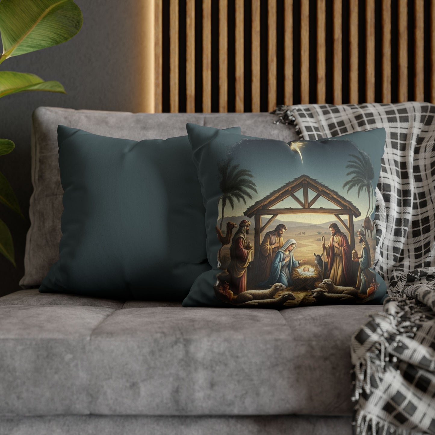 The baby was Jesus Faux Suede Square Pillowcase - StyleMZ