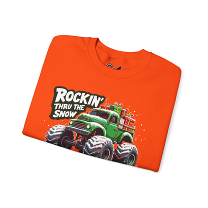 ROCKIN' THRU THE SNOW Unisex Heavy Blend™ Crewneck Sweatshirt - StyleMZ