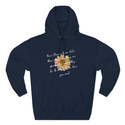 Korea - Your bloom will be spectacular Three-Panel Fleece Hoodie - StyleMZ - Stylemz