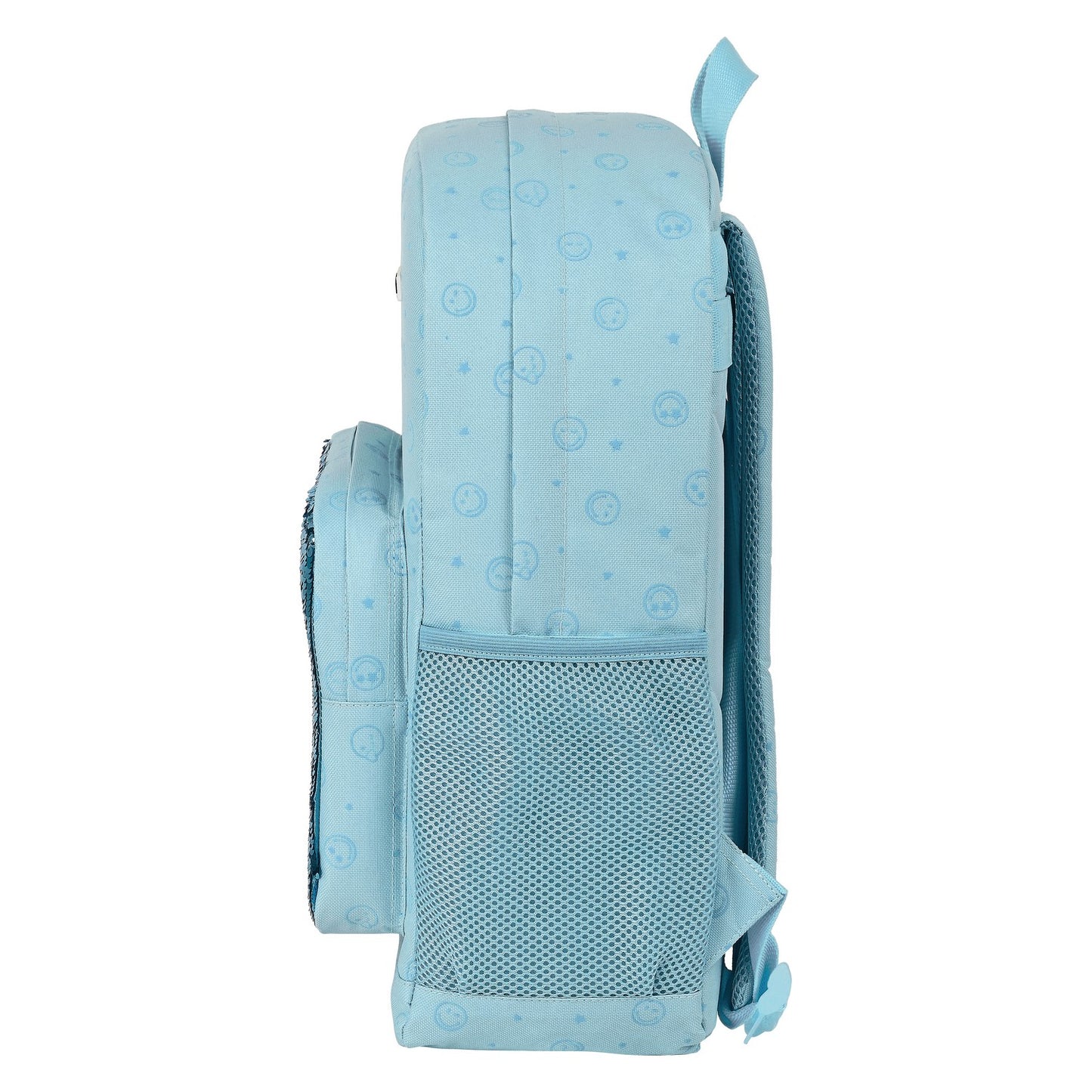 School Bag Smiley M754 Blue 32 x 43 x 14 cm with Ergonomic Design