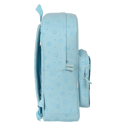 School Bag Smiley M754 Blue 32 x 43 x 14 cm with Ergonomic Design