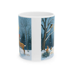 StyleMZ - Taza de cerámica con el mensaje "Serene Winter" (11 oz, 15 oz) - StyleMZ 