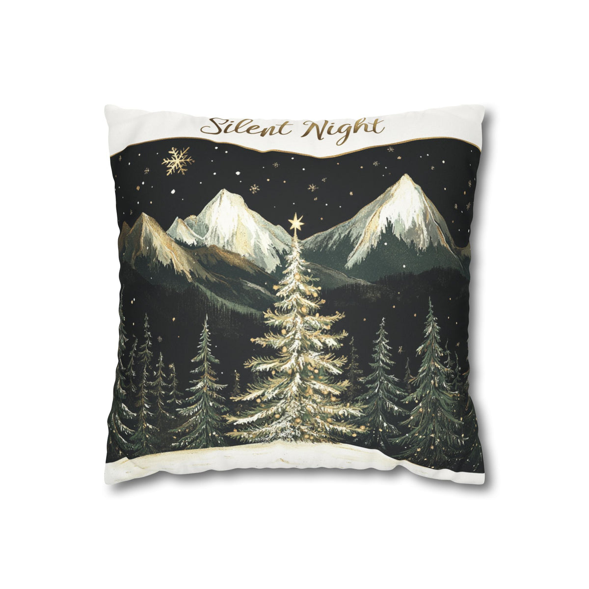 Silent night Faux Suede Square Pillowcase - StyleMZ