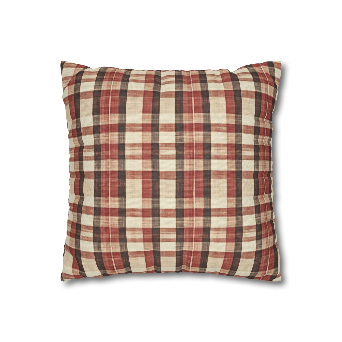 StyleMZ -  Foliage hue plaid Spun Polyester Square Pillowcase  - StyleMZ