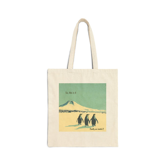 Korea -  Finally we made it Cotton Canvas Tote Bag  - StyleMZ