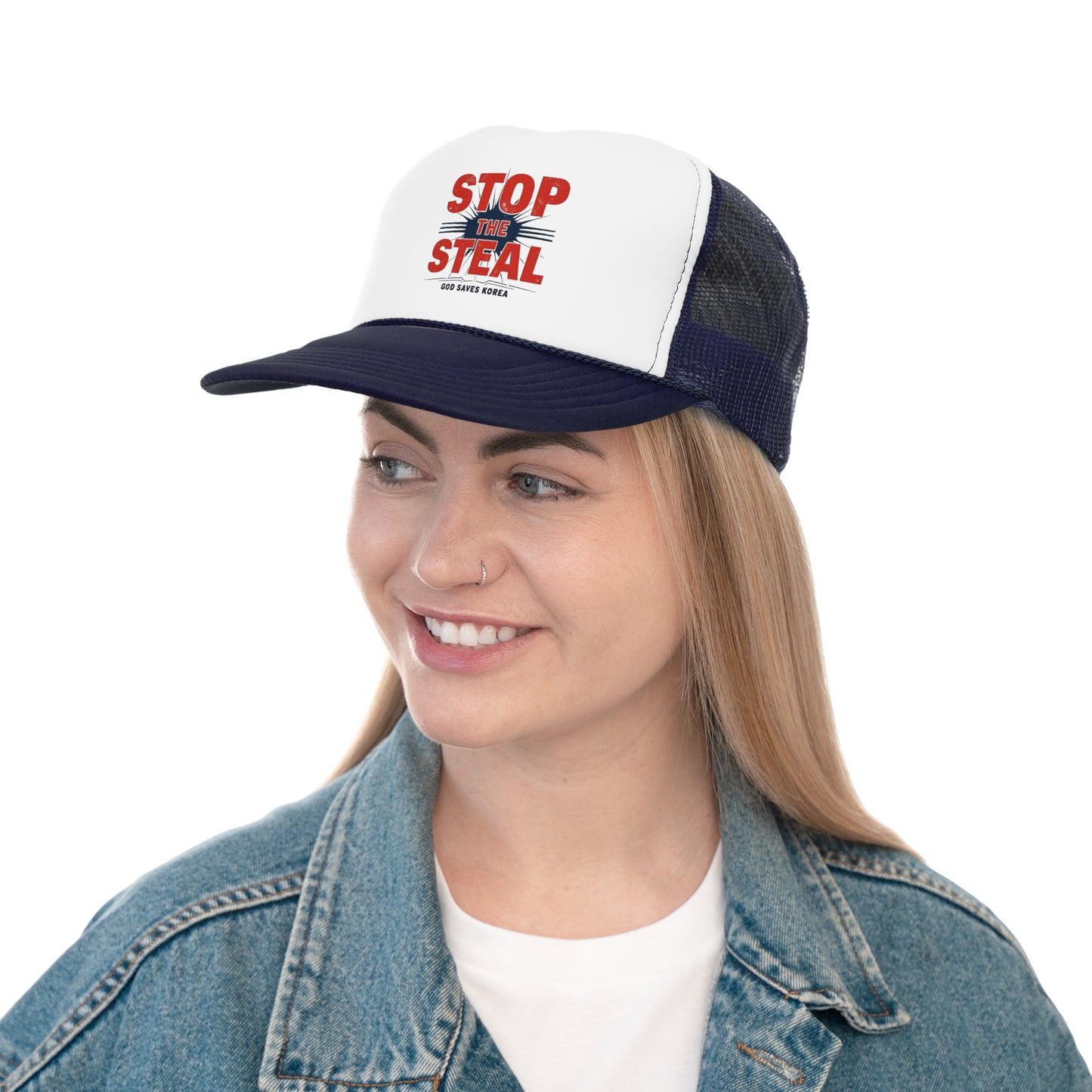 STOP THE STEAL, GOD SAVES KOREA Trucker Caps