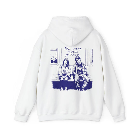 Find Rest on the Journey Unisex Heavy Blend™ Hooded Sweatshirt - StyleMZ - Stylemz