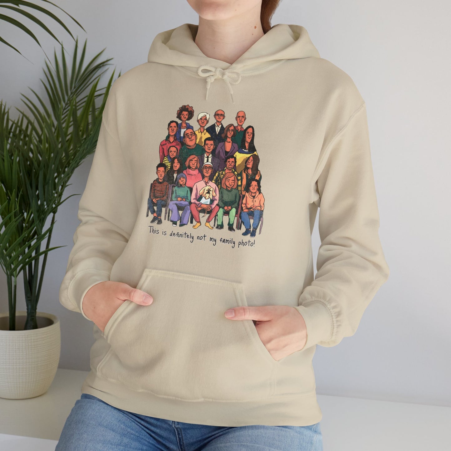 Definitely not my family photo Unisex Heavy Blend™ Hooded Sweatshirt - StyleMZ