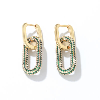 18K Gold-Plated Inland Zircon Earrings - Stylemz