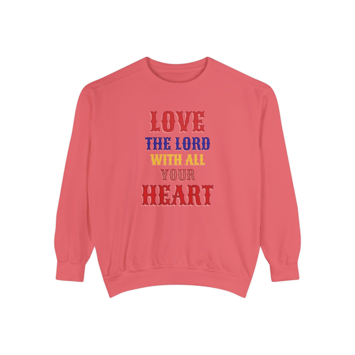 Korea -  Love your God Unisex Garment-Dyed Sweatshirt  - StyleMZ