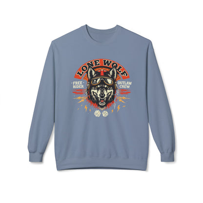 Lone Wolf Unisex Midweight Softstyle Fleece Crewneck Sweatshirt - StyleMZ