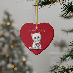 StyleMZ -  A Christmas hello Ceramic Ornaments, 2-Side Print, (1pc, 3pcs, 5pcs, 10pcs)  - StyleMZ