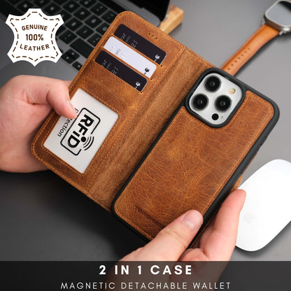 Casper iPhone 16 Pro Max Wallet Case Leather MagSafe Cover