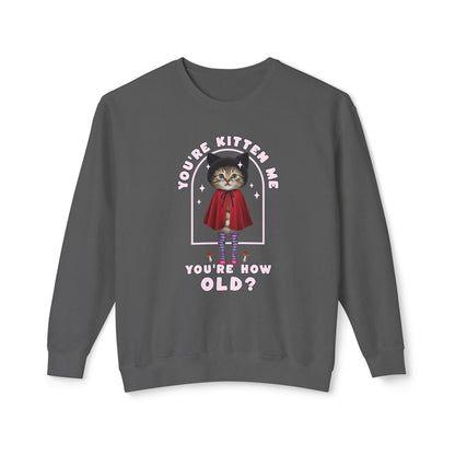 Korea -  You're kitten me! Unisex Lightweight Crewneck Sweatshirt  - StyleMZ