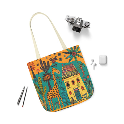 The giraffe that lives in my house Canvas Tote Bag, 5-Color Straps - StyleMZ