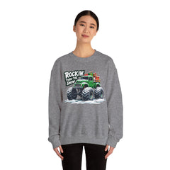 StyleMZ -  ROCKIN' THRU THE SNOW Unisex Heavy Blend™ Crewneck Sweatshirt  - StyleMZ