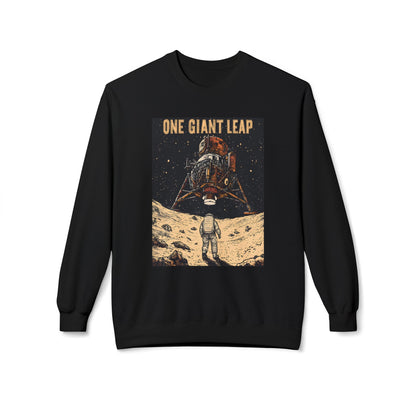 Korea -  One giant leap Unisex Midweight Softstyle Fleece Crewneck Sweatshirt  - StyleMZ