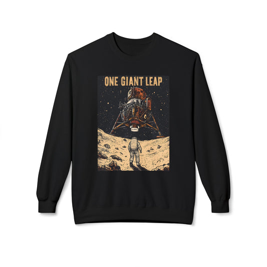 Korea - One giant leap Unisex Midweight Softstyle Fleece Crewneck Sweatshirt - StyleMZ - Stylemz