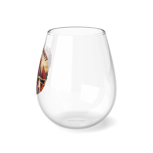 StyleMZ - Copa de vino sin tallo Sail into Serenity, 11,75 oz - StyleMZ 