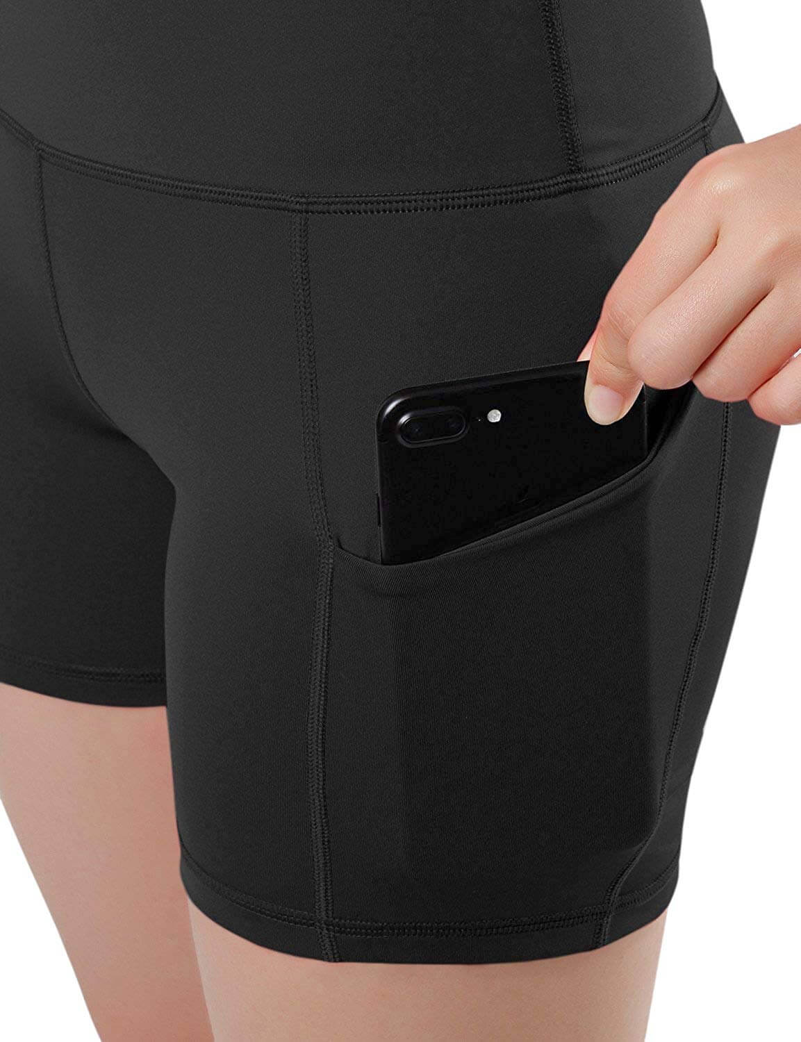 Jolie High-Waisted Athletic Shorts with Hip Pockets for Comfort