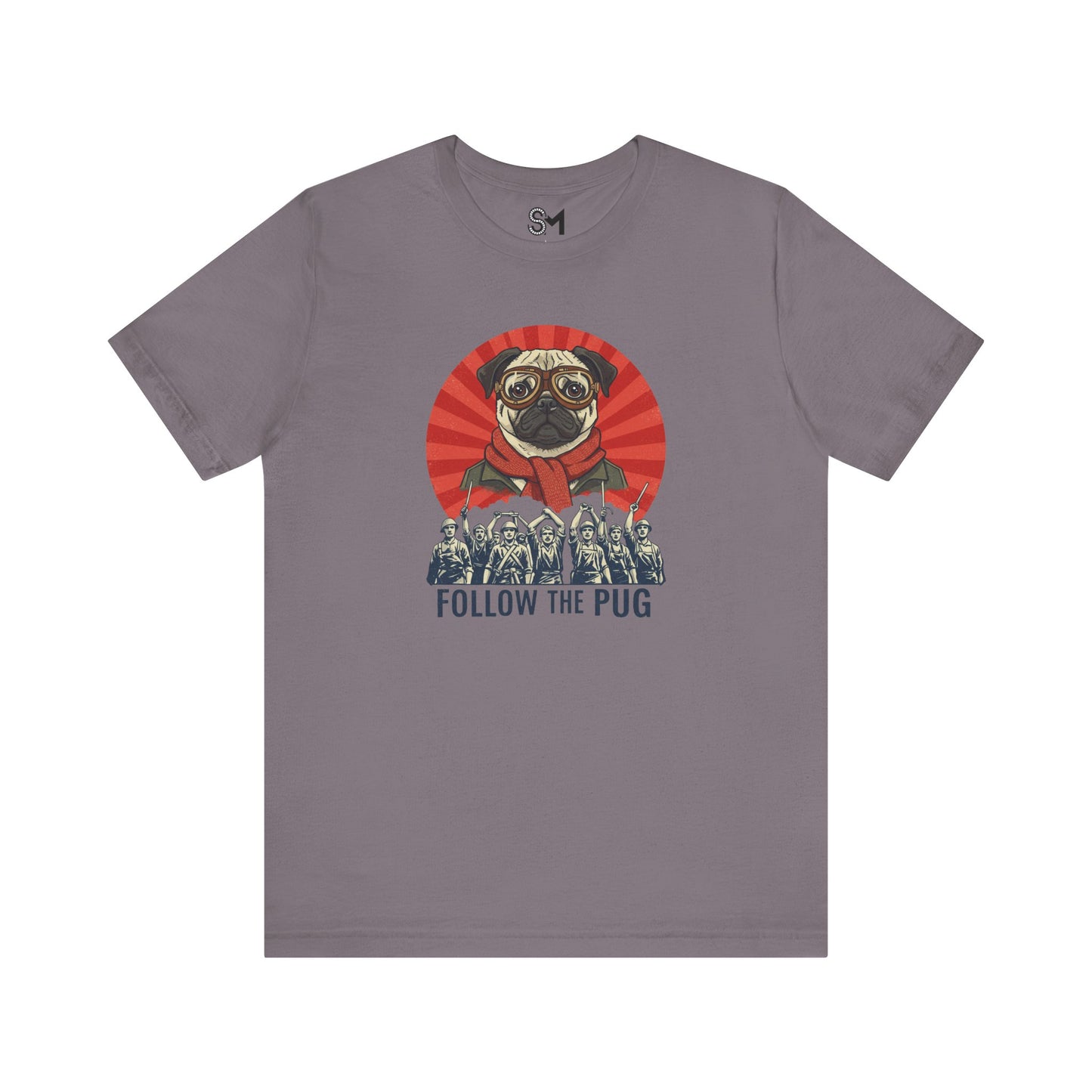 Follow the pug Unisex Jersey Short Sleeve Tee