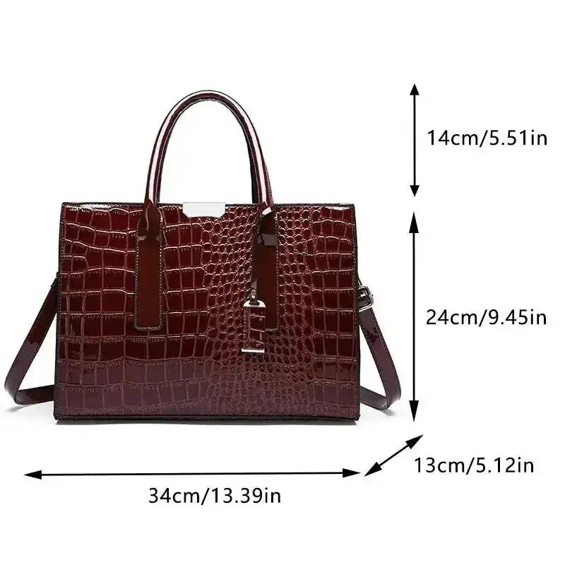 Crocodile Print Women Handbag - Stylemz