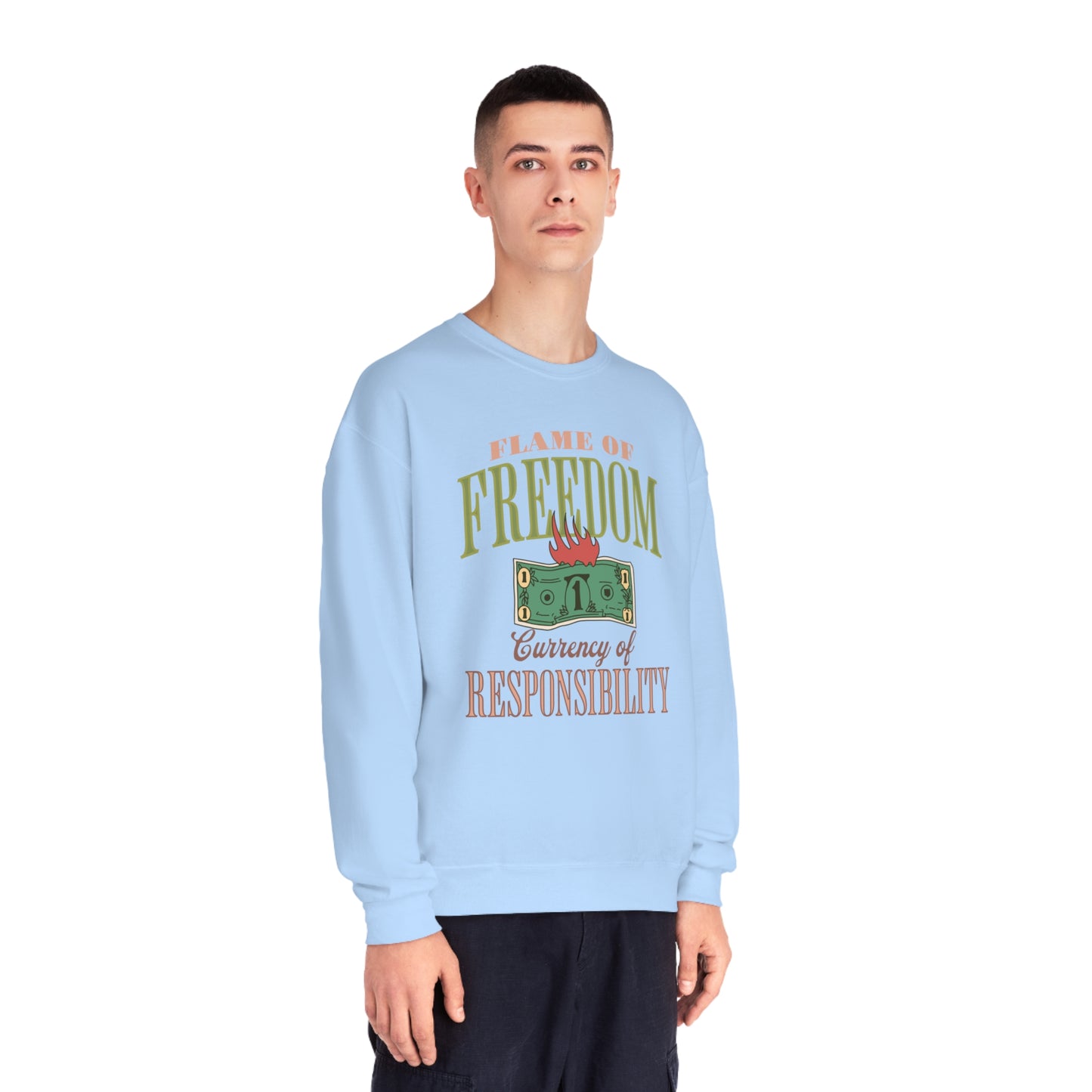 Korea -  Currency of freedom Unisex NuBlend® Crewneck Sweatshirt  - StyleMZ