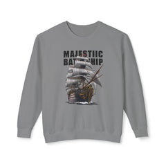 Battleship Unisex Lightweight Crewneck Sweatshirt  - Korea  - StyleMZ