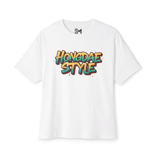 Hongdae style Unisex Oversized Boxy Tee - StyleMZ - Stylemz