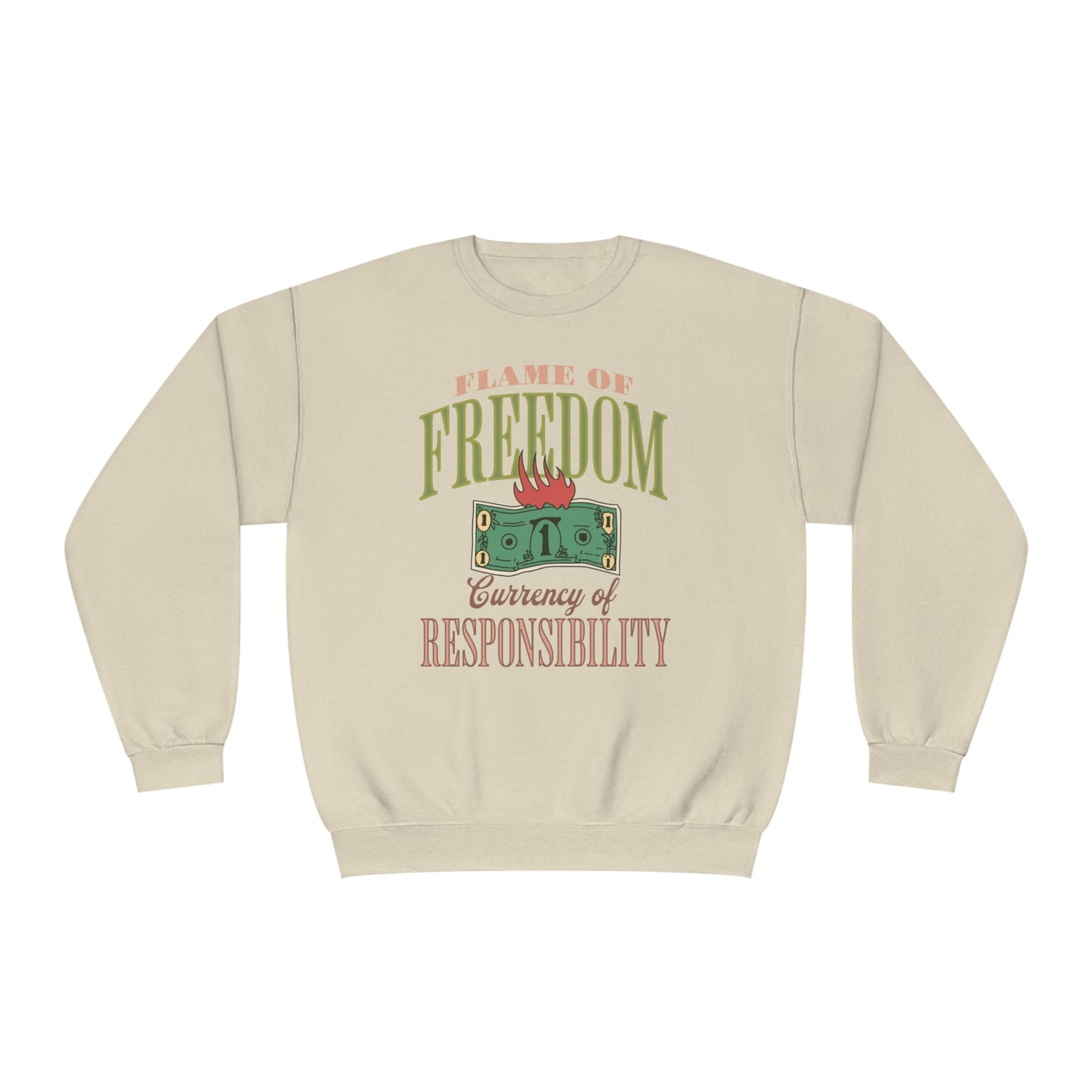 Korea -  Currency of freedom Unisex NuBlend® Crewneck Sweatshirt  - StyleMZ