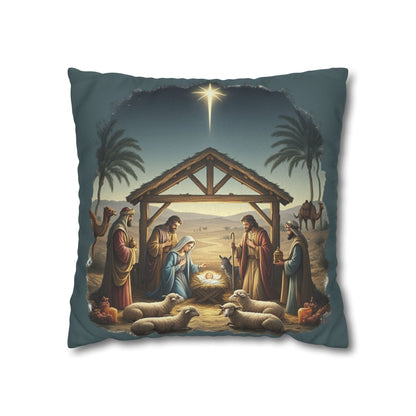 The baby was Jesus Faux Suede Square Pillowcase - StyleMZ