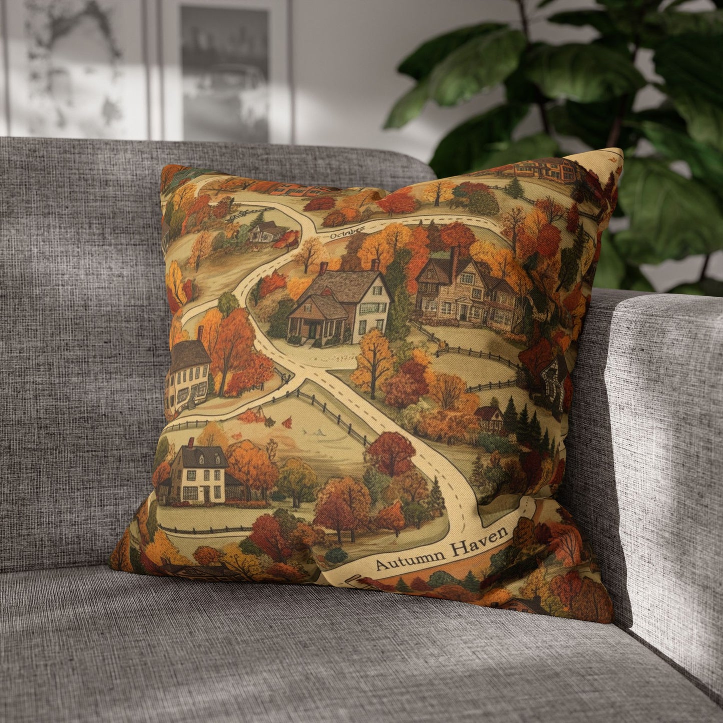 Map of Memories Spun Polyester Square Pillowcase - StyleMZ