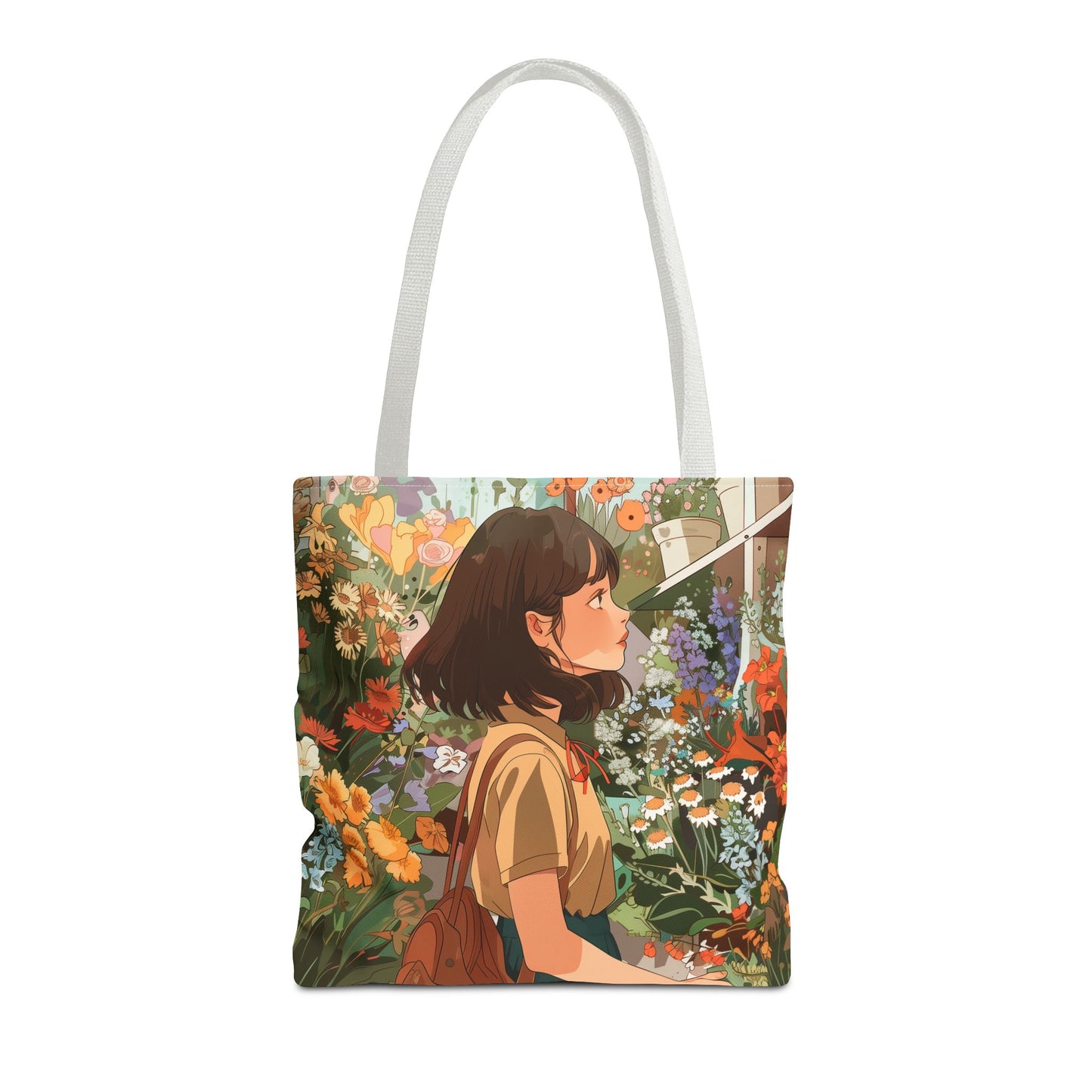 Girl and Flower Shop Tote Bag (AOP) - StyleMZ